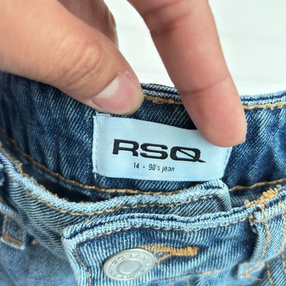 RSQ Girl’s High Rise baggy Ripped jeans Size 14p